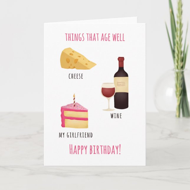 Pour les petites amies qui ont un âge bien carte d (Devant)