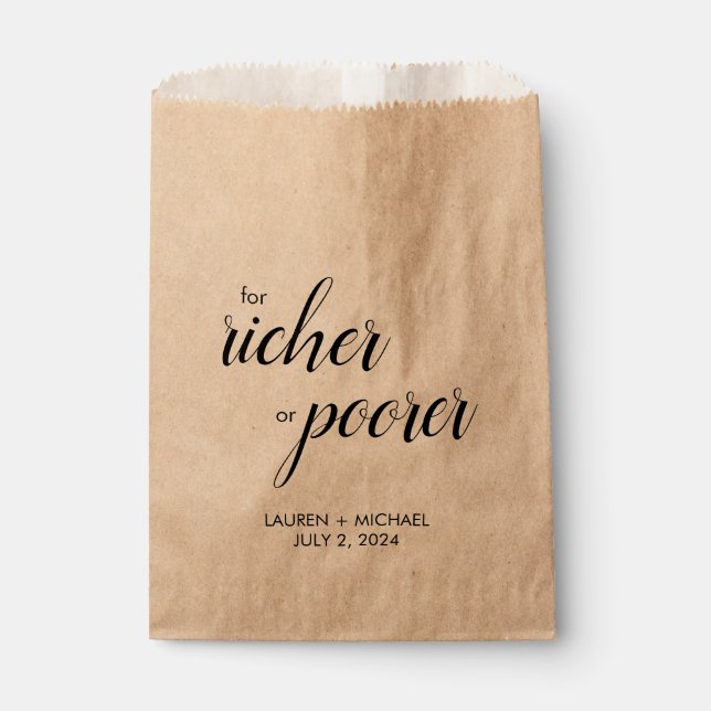 Pour les sacs Faveur plus riches ou plus pauvres (Devant)