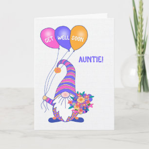 Pour Les Tantes Obtenez Bien Gnome Balloons Carte 