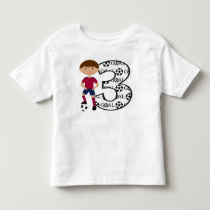 Pour Les Tous Petits 3ème T-shirt rouge et bleu d'anniversaire du