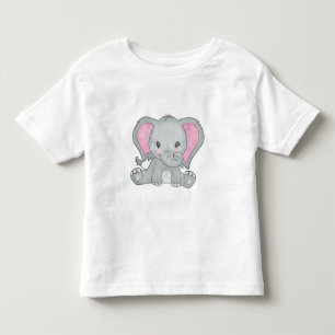 Pour Les Tous Petits Baby girl rose oreilles éléphant T-shirt