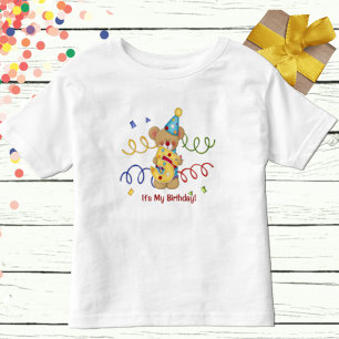 Pour Les Tous Petits C'est mon anniversaire Ourson mignon Age 5 T-shirt