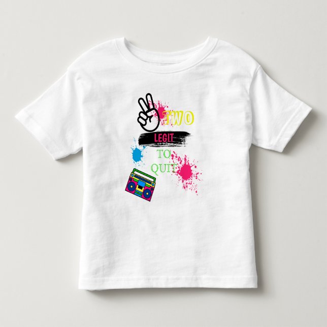 Pour Les Tous Petits DEUX LÉGIT À QUITTER 2e T-shirt coloré anniversair (Devant)