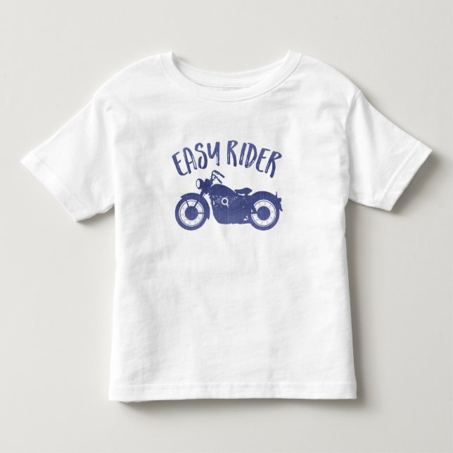 Pour Les Tous Petits Easy Rider Denim Print T-Shirt (Devant)