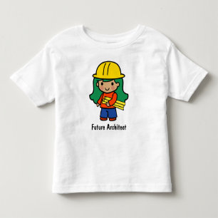 Pour Les Tous Petits Futur Architecte fille en T-shirt Casquette dur ja