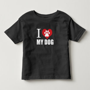 Pour Les Tous Petits J'aime mon chien T-shirt