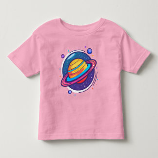 Pour Les Tous Petits Joli T-Shirt Bébé Planète Saturne – Espace Coloré