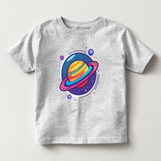 Pour Les Tous Petits Joli T-Shirt Bébé Planète Saturne – Espace Coloré