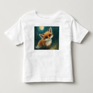 Pour Les Tous Petits Renard au Clair de Lune, T-Shirt Forêt de Nuit