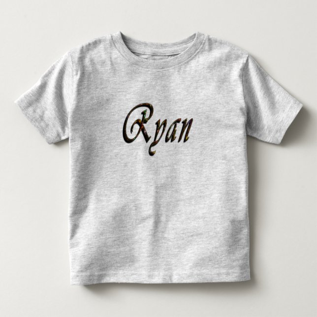 Pour Les Tous Petits Ryan, Nom, Logo, Toddlers T-shirt gris (Devant)