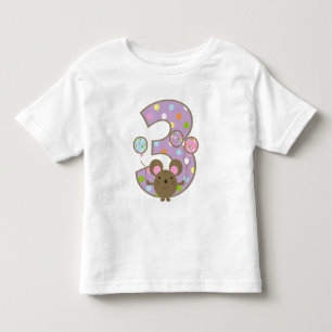 Pour Les Tous Petits T-shirt d'anniversaire de pourpre de souris de