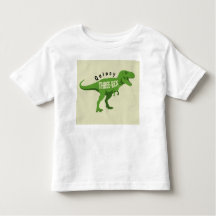 T-shirt d'anniversaire de trois-rex avec un nom qu