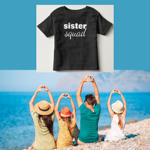 Pour Les Tous Petits T-shirt de la fille noire de l'équipe soeur
