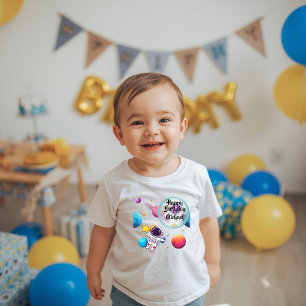 Pour Les Tous Petits T-Shirt de naissance personnalisé Astronaute et Pl
