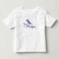 T-shirt d'enfant en bas âge de geai bleu