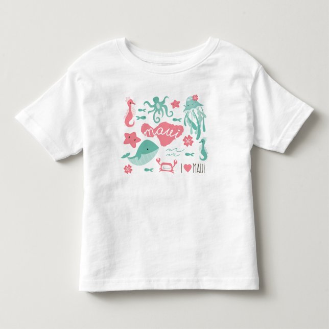 Pour Les Tous Petits T-shirt "d'océan de Maui" (Devant)
