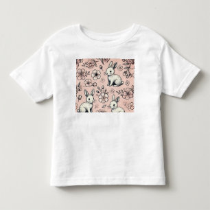 Pour Les Tous Petits T-shirt Doodle Bunny Floral Cuisine & Cosy Sprin