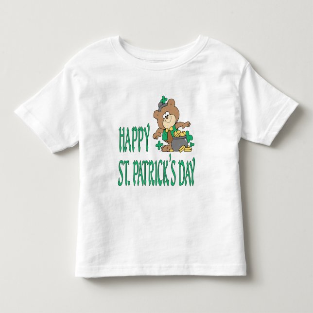 Pour Les Tous Petits T-shirt d'ours du jour de St Patrick (Devant)