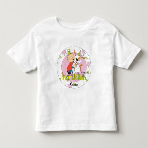 Pour Les Tous Petits T-shirt Hanoukka Toddler/Chien/Vert/Rose