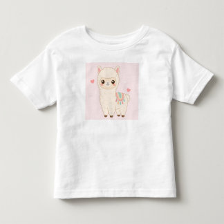 Pour Les Tous Petits T-shirt Kawaii Chibi Mignon Alpaca Lama