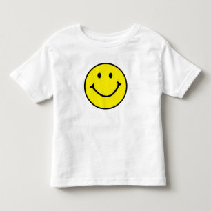 Pour Les Tous Petits T-shirt original jaune sourire visage bébé