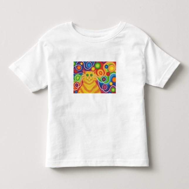 Pour Les Tous Petits T-shirt "Psy-cat-delic" (Devant)