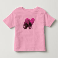 T-shirt rose Elephant Toddler