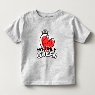 Pour Les Tous Petits T-Shirt Toddler : Ma seule reine (gris)