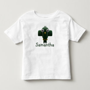 Pour Les Tous Petits T-shirt vert Cartoon Bird & Typographie Toddler