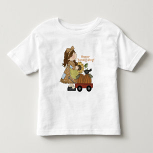 Pour Les Tous Petits Toddler Thanksgiving Girl t-shirt à manches longue