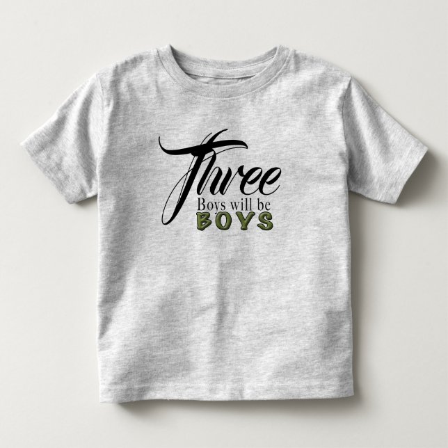Pour Les Tous Petits Trois - T-shirt Jersey fin Toddler (Devant)