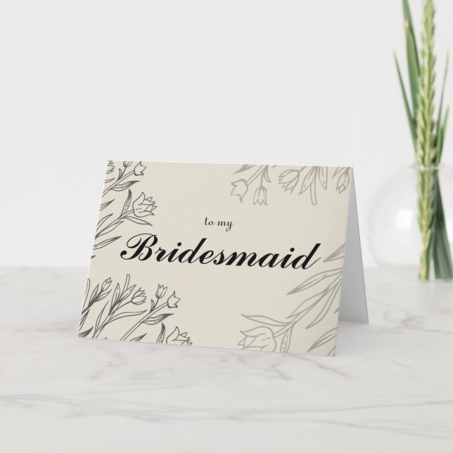pour ma carte de demoiselle d'honneur (Devant)