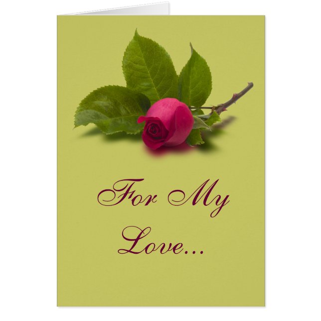 Pour ma carte Love Red Rose (Devant)