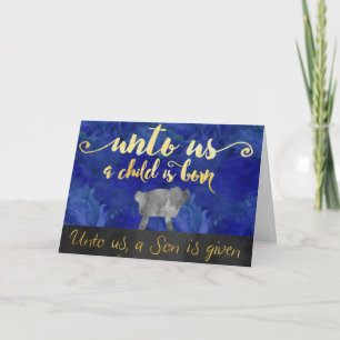 Pour nous un enfant naît carte de Noël