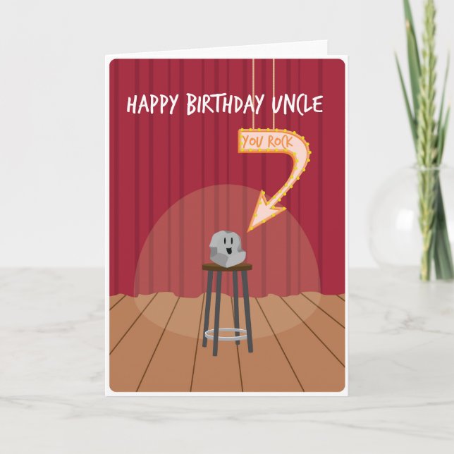 Pour Oncle You Rock Carte Anniversaire (Devant)