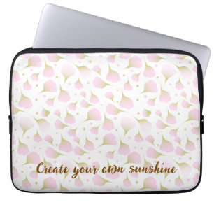 Pour Ordinateur Portable Élégante housse rose poudré personnalisée avec cit