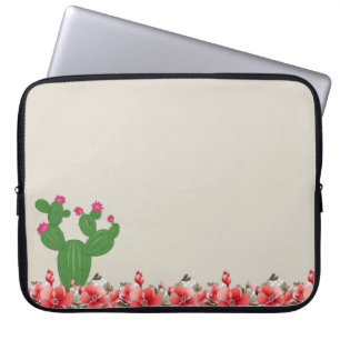 Pour Ordinateur Portable Housse d'ordinateur Cactus Fleurs Orange Floral