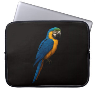 Pour Ordinateur Portable Housse d'ordinateur Luxe Noir 4, Ara Bleu et Jaune