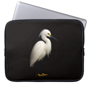 Pour Ordinateur Portable Housse d'ordinateur Luxe Noir 4, Élégant Aigrette