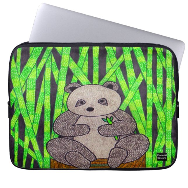 Pour Ordinateur Portable Panda (simple) - Housse d'ordinateur (Devant)