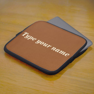 Pour Ordinateur Portable Votre nom sur housse de laptop marron