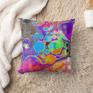Pour Paint Effect Digital Art Throw Pillow