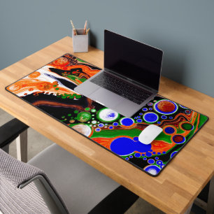 Pour Peinture Style Fluid Art coloré