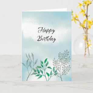 Pour sa carte d'anniversaire classique Plante vert