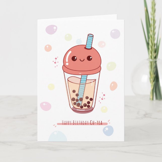 Pour Sa Carte D'Anniversaire De Thé Cu (Devant)