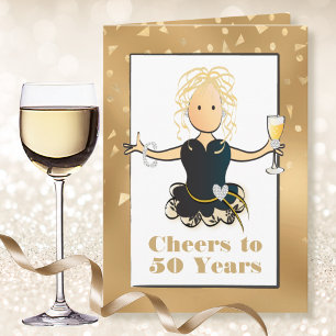 Pour sa drôle Sassy Glamour 50e carte d'anniversai