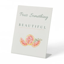 Pour Something Beautiful Mimosa Bar Sign