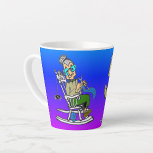 Pour son 50e anniversaire Latte Mug bleu pourpre