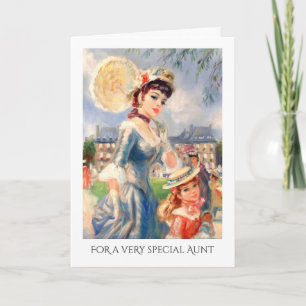 Pour tante on Mother's Day Fine Art Greeting Carte