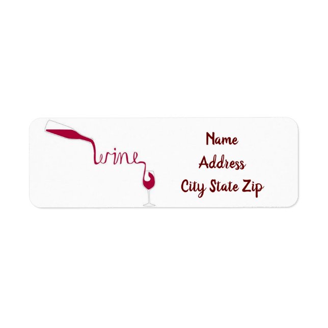 **POUR THE WINE** WINE ENTHUSIAST LABEL (Front)